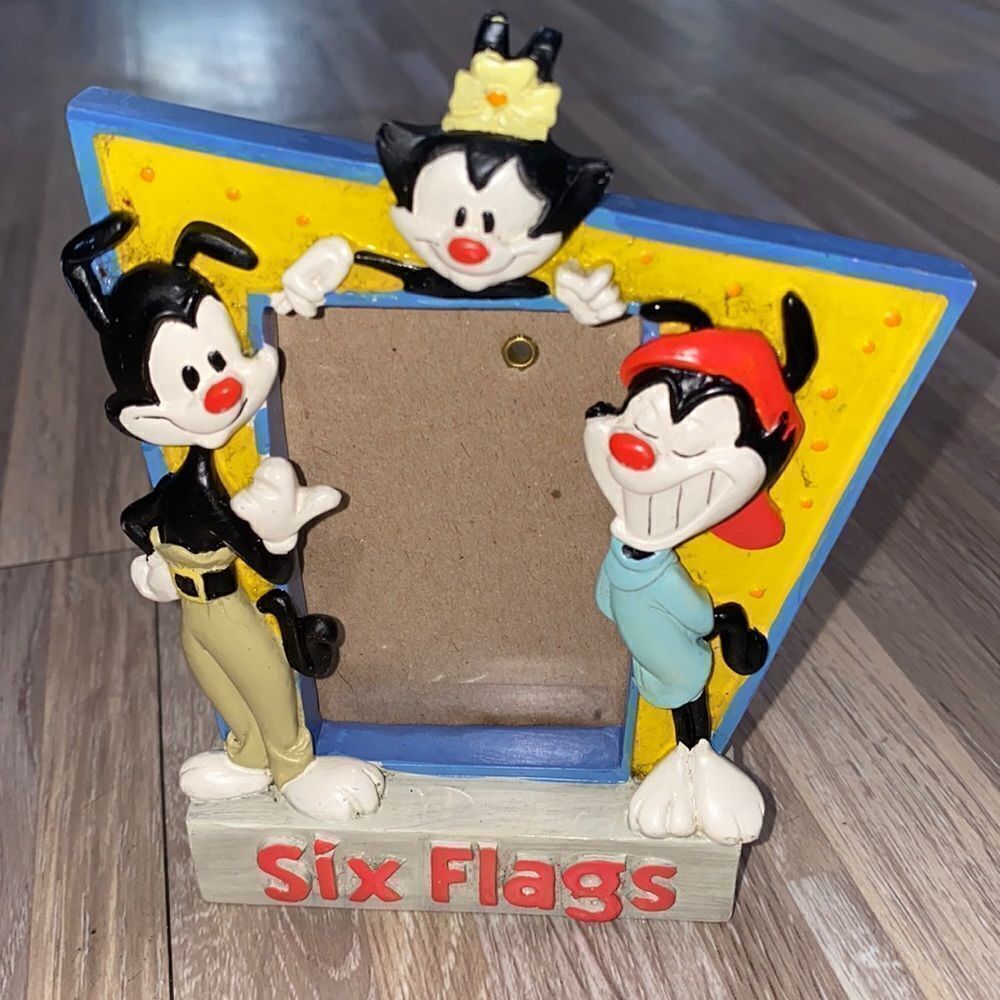 90s vintage aesthetic nostalgia Animaniacs Photo Frame Pinky and the Brain decor